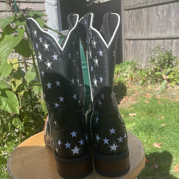 Laredo Stargazer leather western boots with embroidered stars 8.5 medium women - Picture 6 of 16